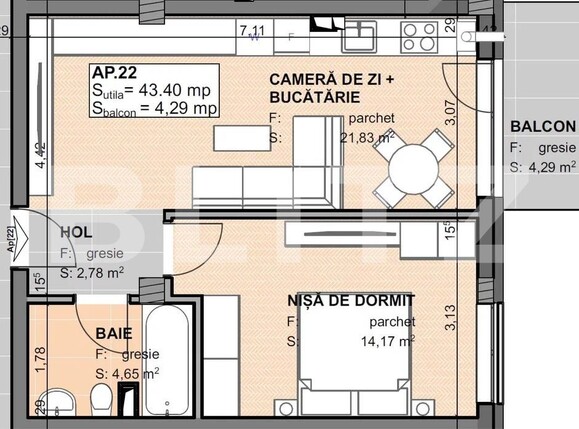 Garsonieră de vânzare Apahida - 176639AV | BLITZ Cluj-Napoca | Poza5