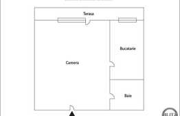 Apartament 1 camera, 42 mp, parcare, terasa, zona strazii Calea Turzii