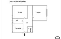 2 camere, 48 mp, decomandat, zona Pietei Mihai Viteazu!
