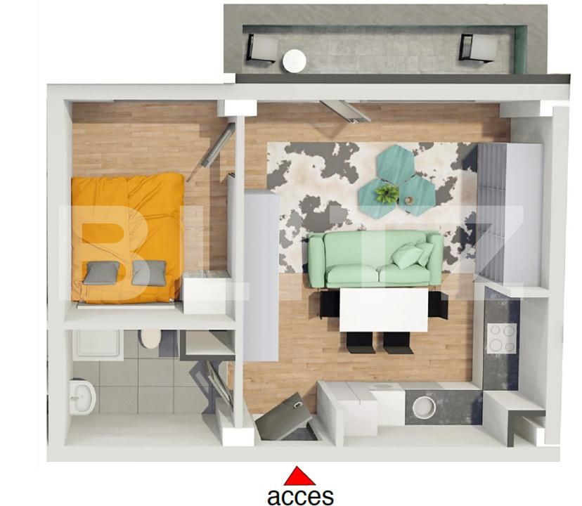 Apartament de vânzare 2 camere Dambul Rotund - 177173AV | BLITZ Cluj-Napoca | Poza3