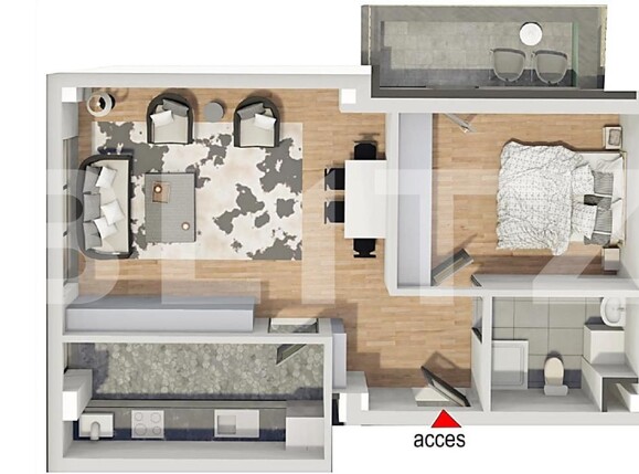 Apartament de vânzare 2 camere Dambul Rotund - 177177AV | BLITZ Cluj-Napoca | Poza2