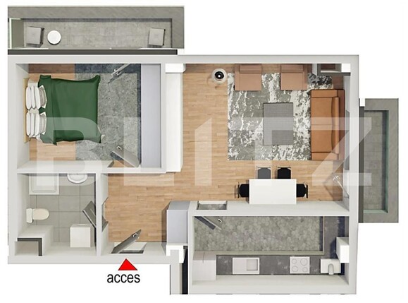 Apartament de vânzare 2 camere Dambul Rotund - 177184AV | BLITZ Cluj-Napoca | Poza1