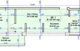 Apartament finisat 2 camere,28mp ,situat in Dezmir