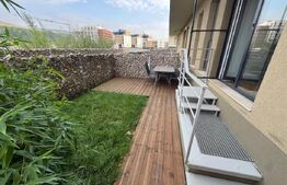 Apartament la cheie, 2 camere, cu gradina 29 mp, garaj subteran, zona Somesului