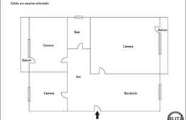 Apartament 3 camere, decomandat, 70 mp, zona strazii Parang