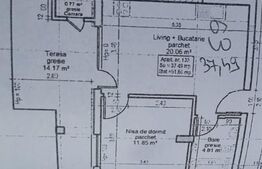 Apartament cu view! 37 mp, terasa 14 mp, zona Vivo