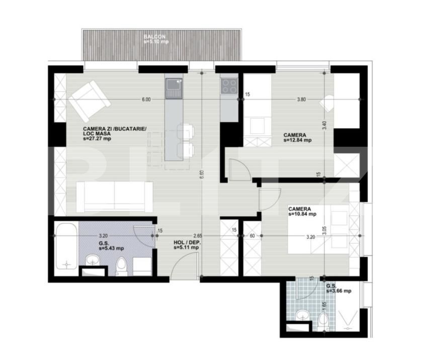 Apartament de vânzare 3 camere Marasti - 178144AV | BLITZ Cluj-Napoca | Poza2