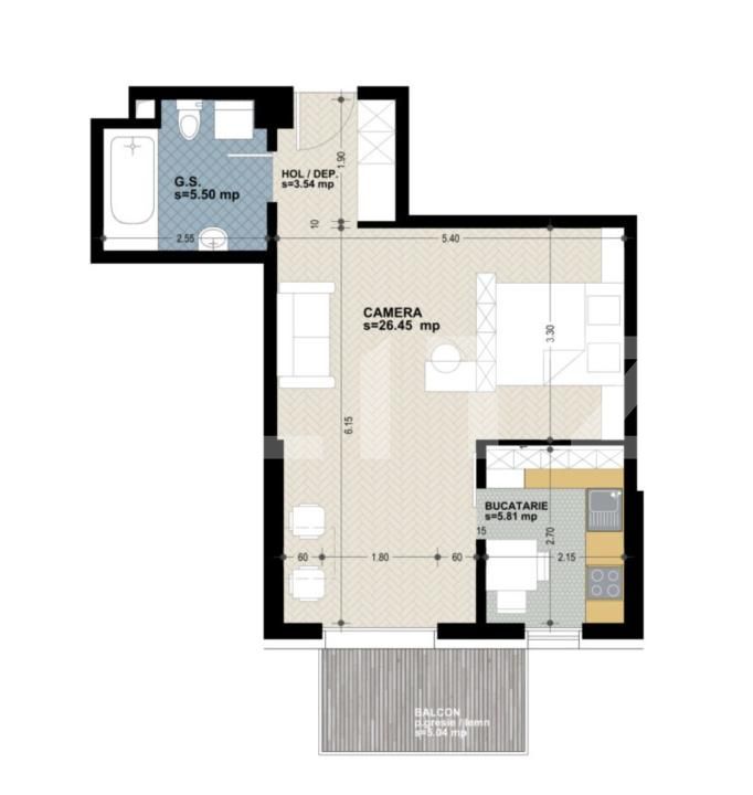 Garsonieră de vânzare Marasti - 178146AV | BLITZ Cluj-Napoca | Poza2