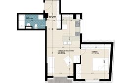 Apartament cu 2 camere, semifinisat, 56 mp, zona Iulius Mall