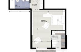 Apartament 1 camera, 41 mp, bucatarie inchisa, zona Iulius Mall