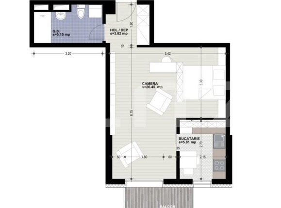 Garsonieră de vânzare Marasti - 178157AV | BLITZ Cluj-Napoca | Poza2