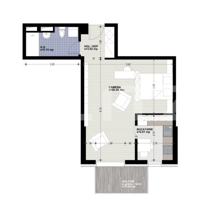 Garsonieră de vânzare Marasti - 178157AV | BLITZ Cluj-Napoca | Poza2