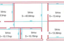 Spațiu de birouri, 100 mp, zona P-ța 1 Mai