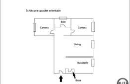 3 camere decomanadate de vanzare, 60 mp utili, zona strazii Alexandru Vlahuta