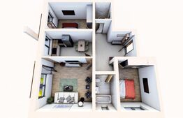 Apartament 3 camere, 2 bai , 78 mp + 15 mp terasa