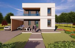 Casa moderna, la standard NZEB, 800 mp teren, Sopor