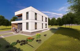 Casa moderna, la standard NZEB, 800 mp teren, Sopor