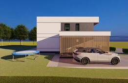 Casa moderna, la standard NZEB, 800 mp teren, Sopor