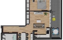 2 Camere | Terasa 15  mp | TVA Inclus | Zona Vivo