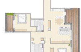  2 Dormitoare  | Living + Bucătărie | 2 Bai | Terase (20 + 5.6 mp) | Rivus Mall