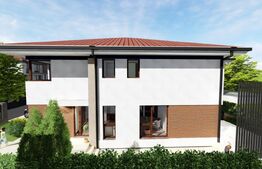 Casă modernă 192 mp, 6 camere, Living, Bucatarie, ansamblu premium