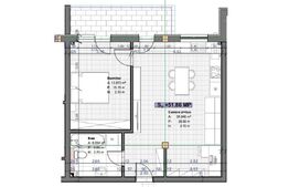 Apartament de 2 camere, 52 mp, finisat, zona Terra