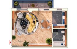 Apartament cu o camera, 42 mp, semifinisat, zona Iulius Mall