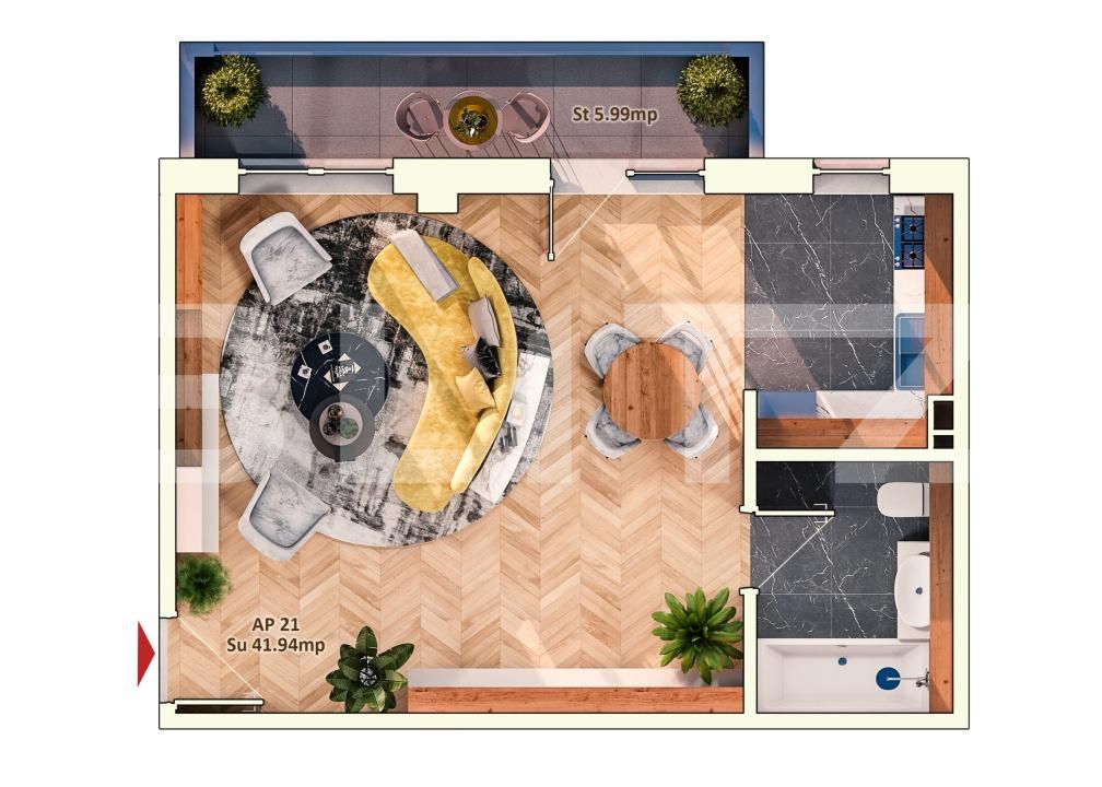 Garsonieră de vânzare Marasti - 180684AV | BLITZ Cluj-Napoca | Poza2