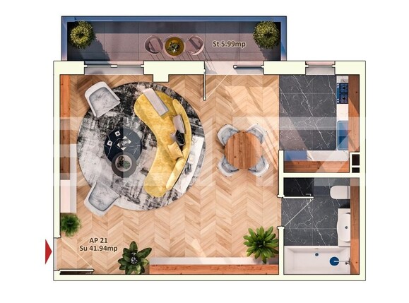 Garsonieră de vânzare Marasti - 180685AV | BLITZ Cluj-Napoca | Poza2