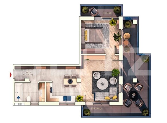 Apartament de vânzare 2 camere Marasti - 180686AV | BLITZ Cluj-Napoca | Poza2