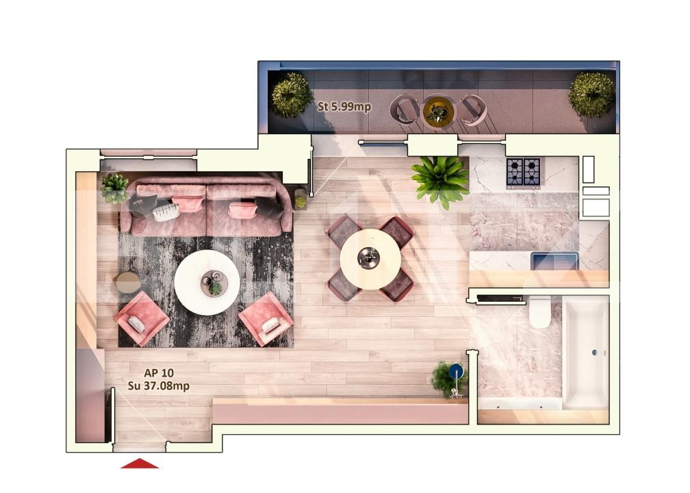 Garsonieră de vânzare Marasti - 180687AV | BLITZ Cluj-Napoca | Poza2