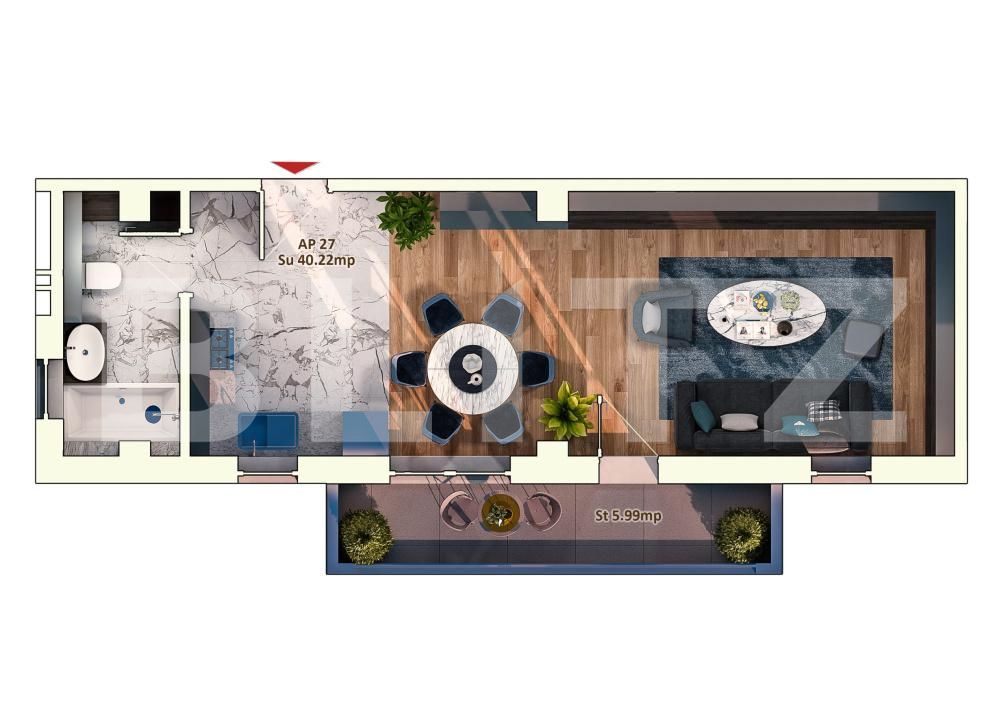 Garsonieră de vânzare Marasti - 180689AV | BLITZ Cluj-Napoca | Poza3