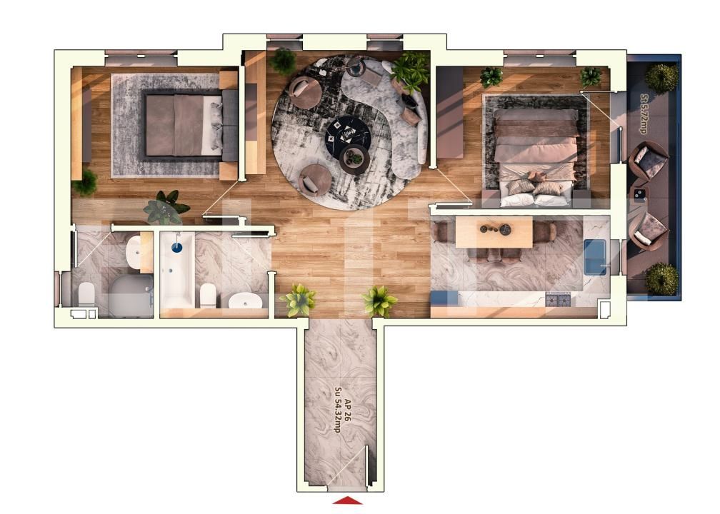 Apartament de vânzare 3 camere Marasti - 180690AV | BLITZ Cluj-Napoca | Poza3