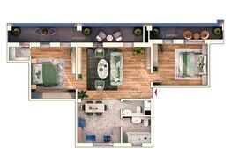 Apartament 3 Camera, 71 mp, 2 Bai, Terasa 19 mp, Zona Iulius Mall