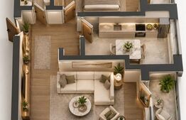 Apartament 2 camere semifinisat, 56 mp, balcoane 8 mp, în Gheorgheni-Sopor
