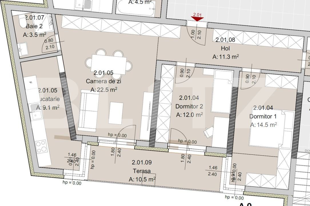 Apartament de vânzare 3 camere Semicentral - 181163AV | BLITZ Cluj-Napoca | Poza2