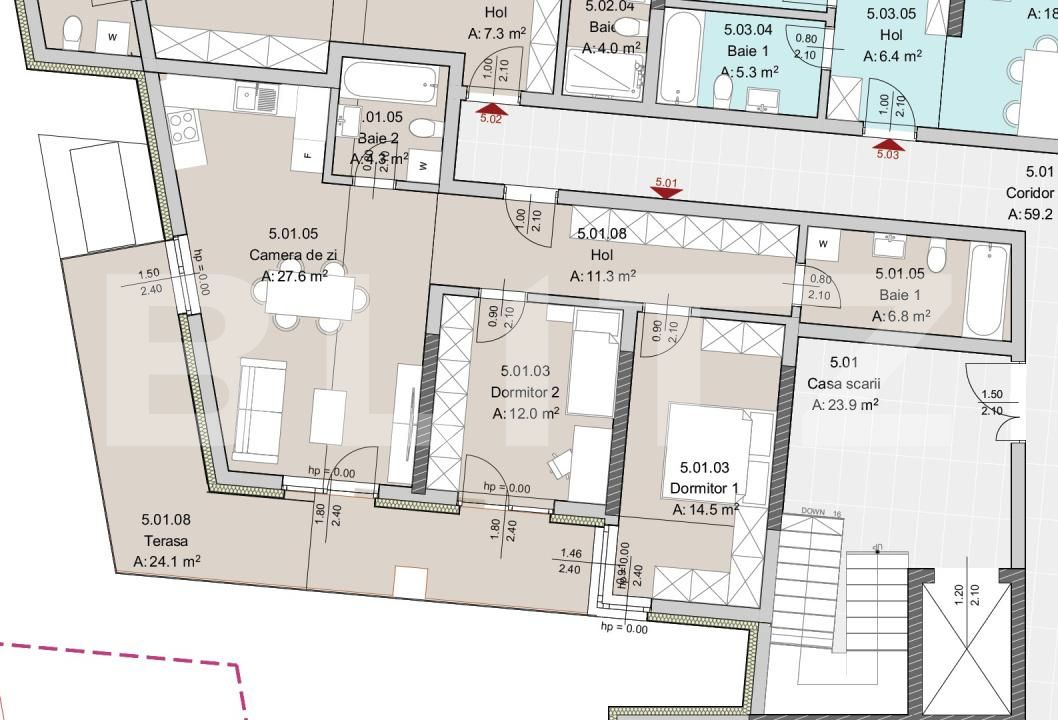 Apartament de vânzare 3 camere Semicentral - 181185AV | BLITZ Cluj-Napoca | Poza2