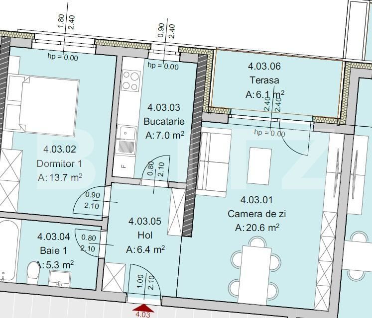 Apartament de vânzare 2 camere Semicentral - 181189AV | BLITZ Cluj-Napoca | Poza2