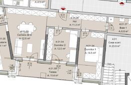 Apartament 3 camere 2 bai, 80 mp, Constructie Noua, Zona The Office