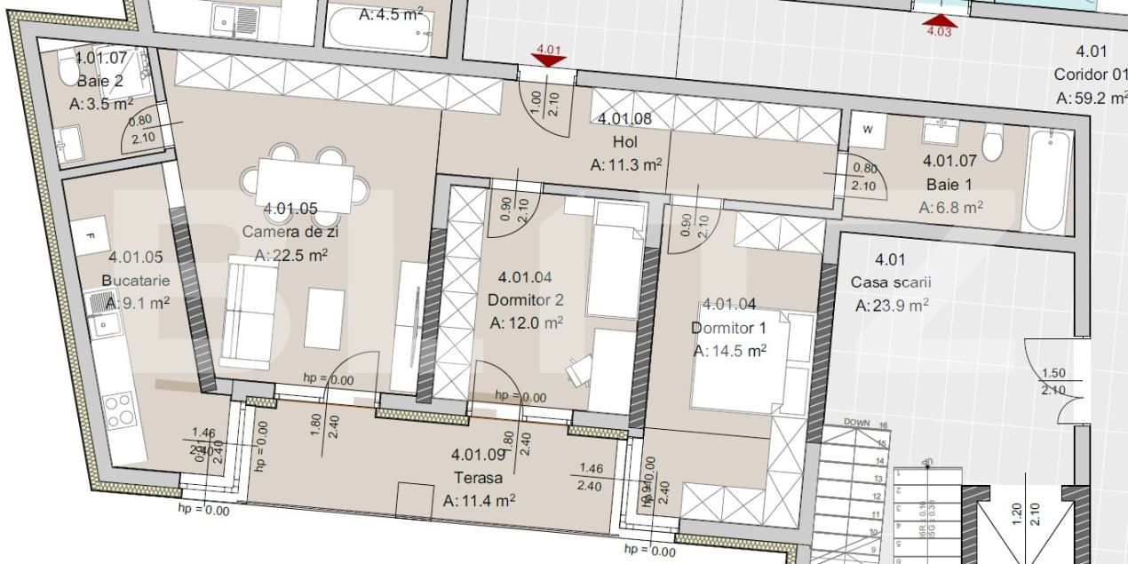 Apartament de vânzare 3 camere Semicentral - 181192AV | BLITZ Cluj-Napoca | Poza2