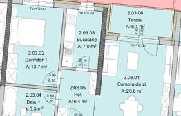 Apartament 2 camere 53 mp, Constructie Noua, Zona The Office