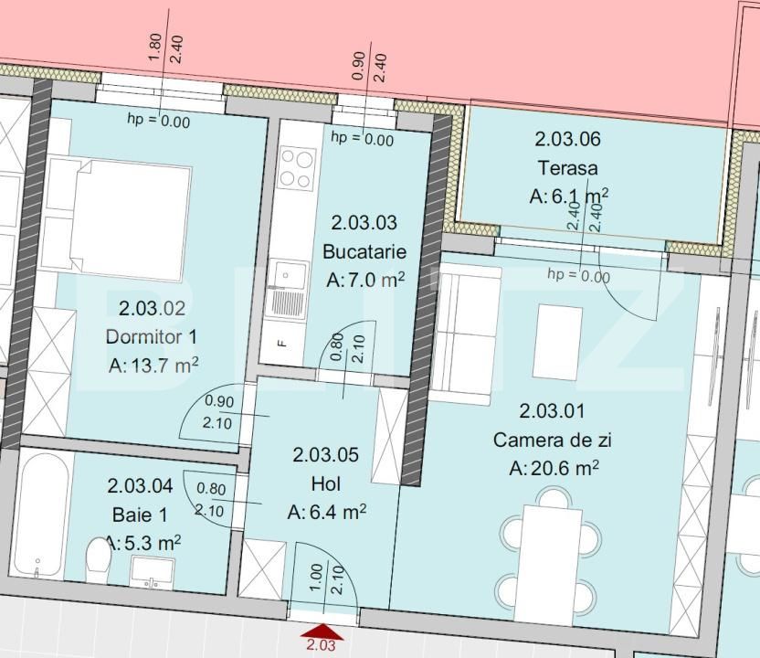 Apartament de vânzare 2 camere Semicentral - 181200AV | BLITZ Cluj-Napoca | Poza2
