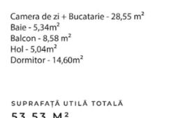 Apartament cu 2 camere, 54 mp utili, zona Iulius Mall