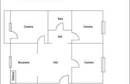 Apartament cu 3 camere de vanzare, decomandat, zona BIG