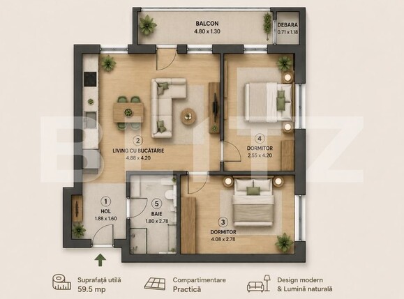 Apartament de vânzare 3 camere Manastur - 181526AV | BLITZ Cluj-Napoca | Poza14