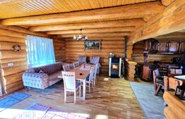 🏔️ Cabana din lemn rotund, 140 mp utili, 1000mp teren – zonă turistică Mărișel