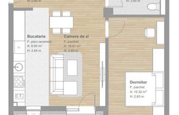 Apartament finisat, 56 mp, tva inclus, ansamblu nou, zona Tineretului