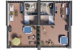 Casa moderna cu terasa panoramica si garaj dublu – confort, intimitate