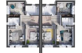 Casa moderna cu terasa panoramica si garaj dublu – confort, intimitate