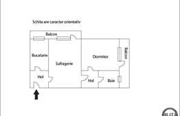 De vanzare 2 camere semidecomandate, 45.55mp, in zona Piata Hermes.Boxa inclusa